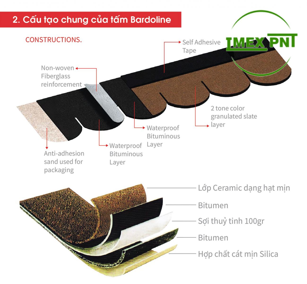 cấu tạo chung của tấm bardoline