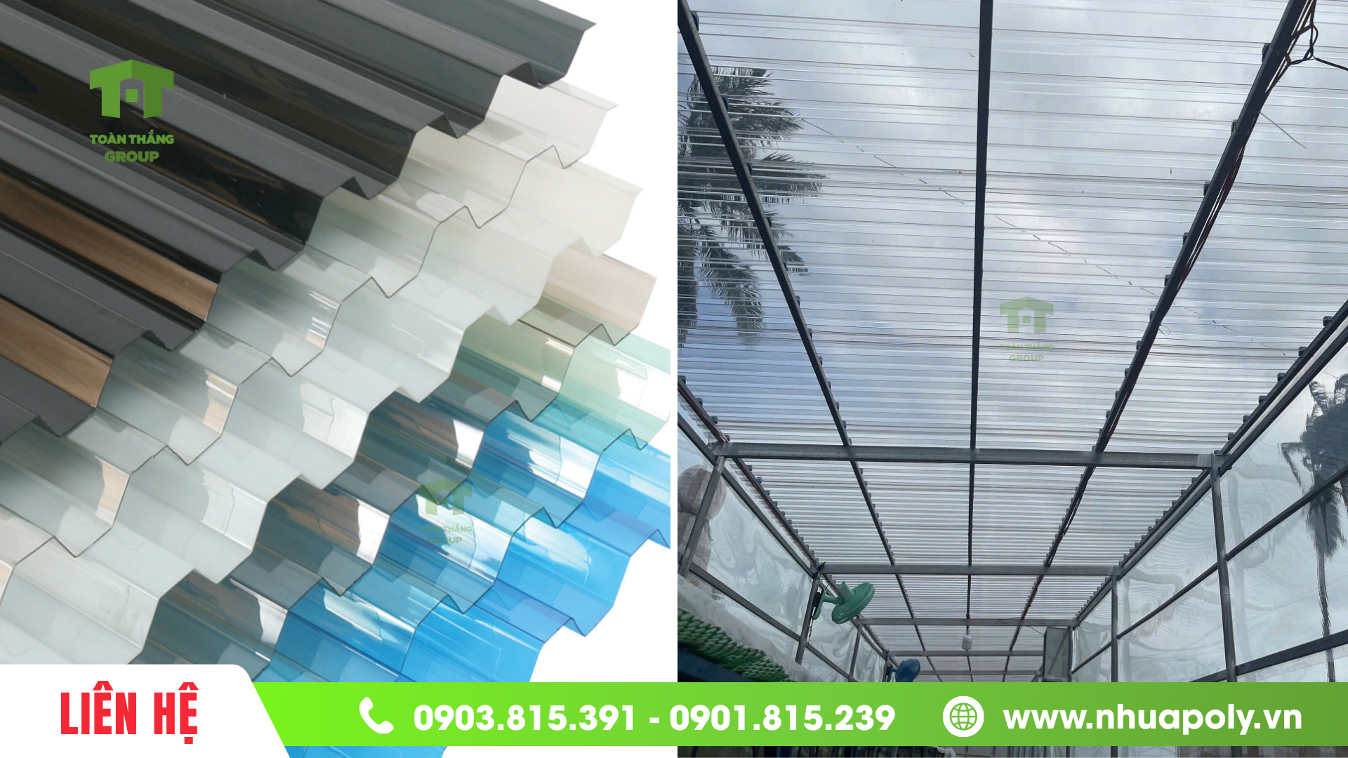 Tôn sóng vuông poly solar light được công nhận về độ bền và khả năng truyền sáng