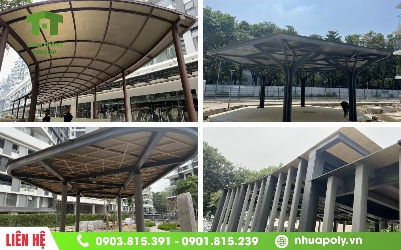 Hệ mái lấy sáng Polycarbonate tại khu đô thị Celadon Tân Phú