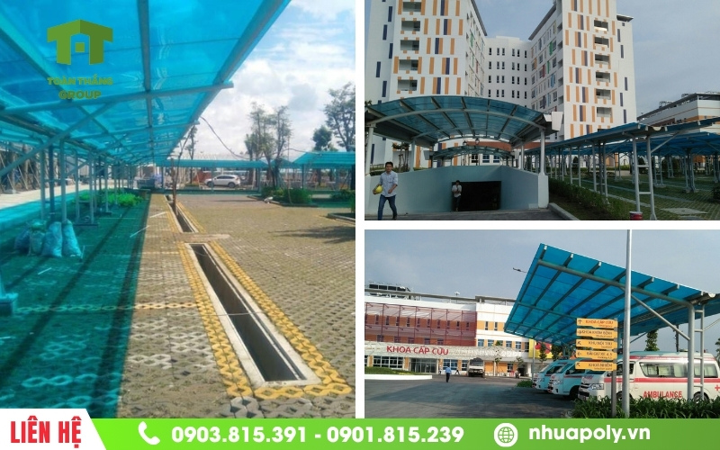 Dự án mái lấy sáng Polycarbonate Bệnh viện Nhi Đồng 3