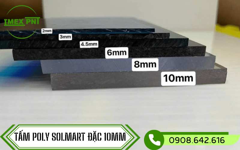 Tấm poly Solmart đặc 10mm