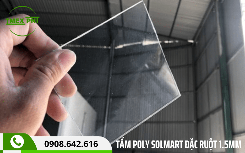 Tấm poly Solmart đặc ruột 1.5mm
