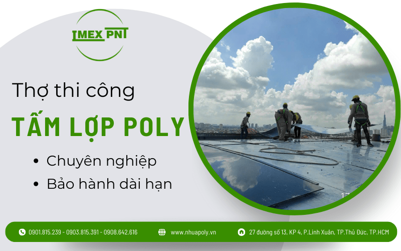 thợ thi công tấm lợp lấy sáng poly