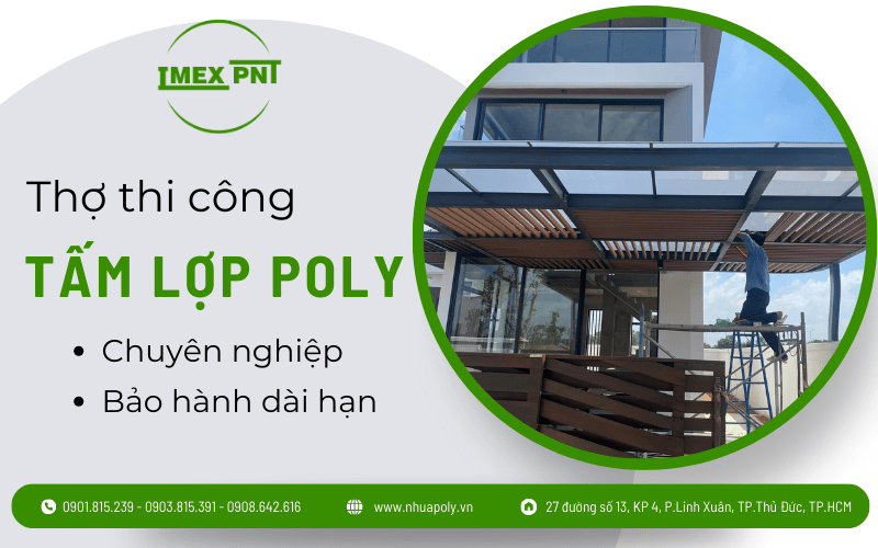 thợ thi công tấm lợp lấy sáng poly