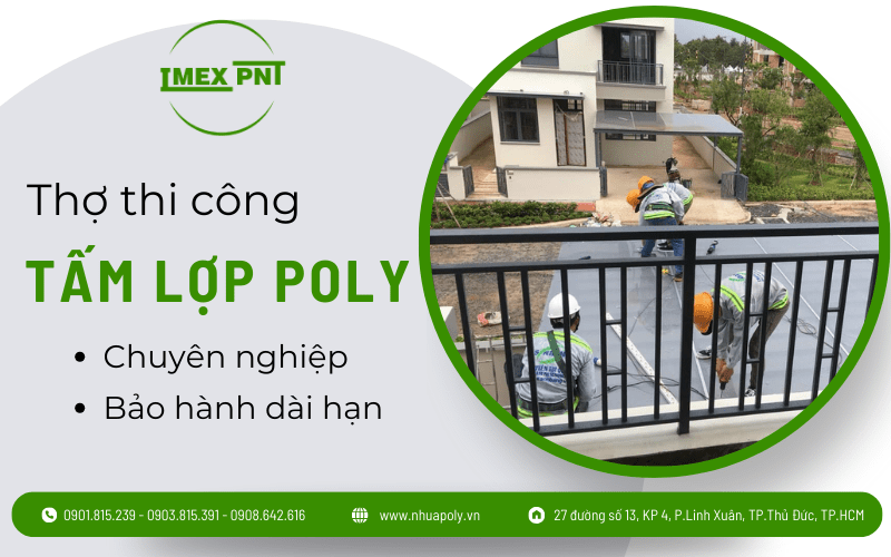 thợ thi công tấm lợp lấy sáng poly