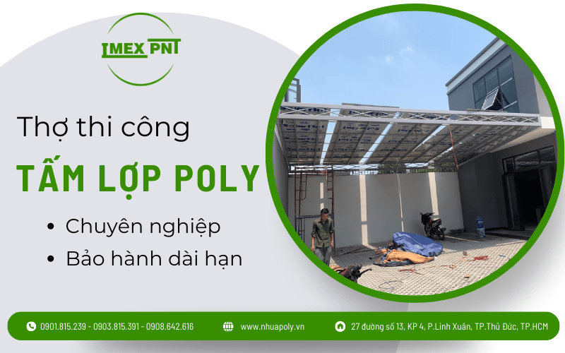 thợ thi công tấm lợp lấy sáng poly