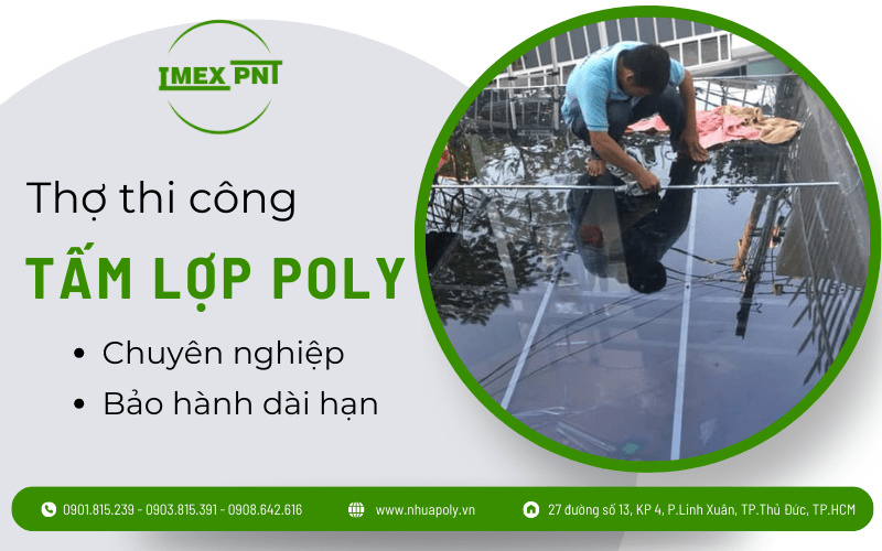 thợ thi công tấm lợp lấy sáng poly