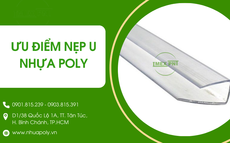 ưu điểm nẹp u nhựa poly